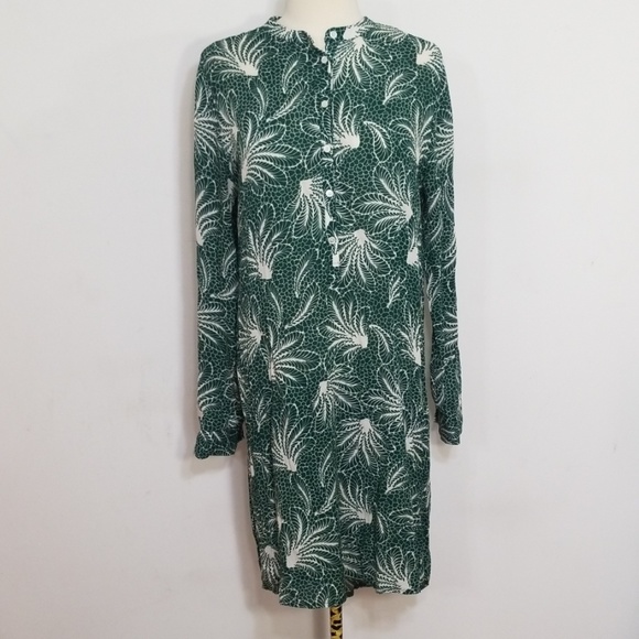 Pinkyotto Green Abstract Palm Tree Hi-Lo Dress OS - Picture 1 of 8